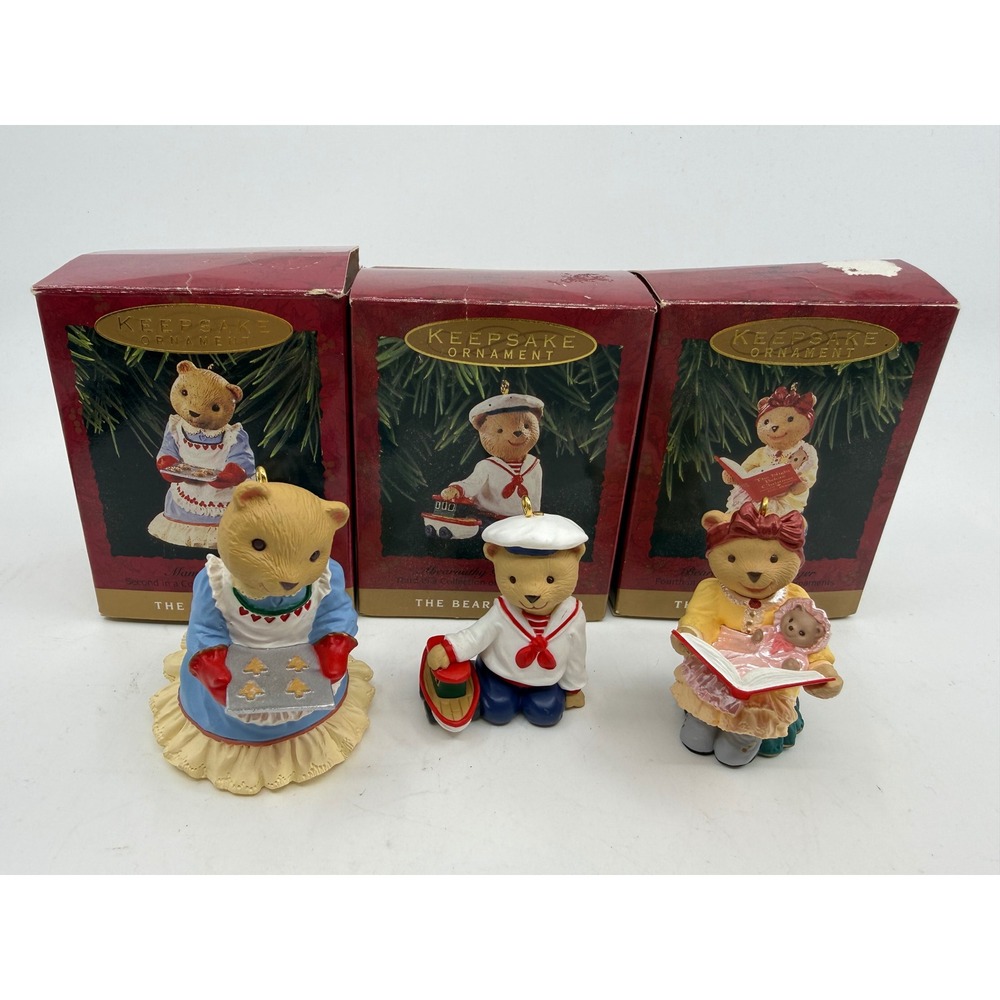 Hallmark Keepsake Ornaments 1993 Bearingers of Victoria Circle Lot of 3 Vintage